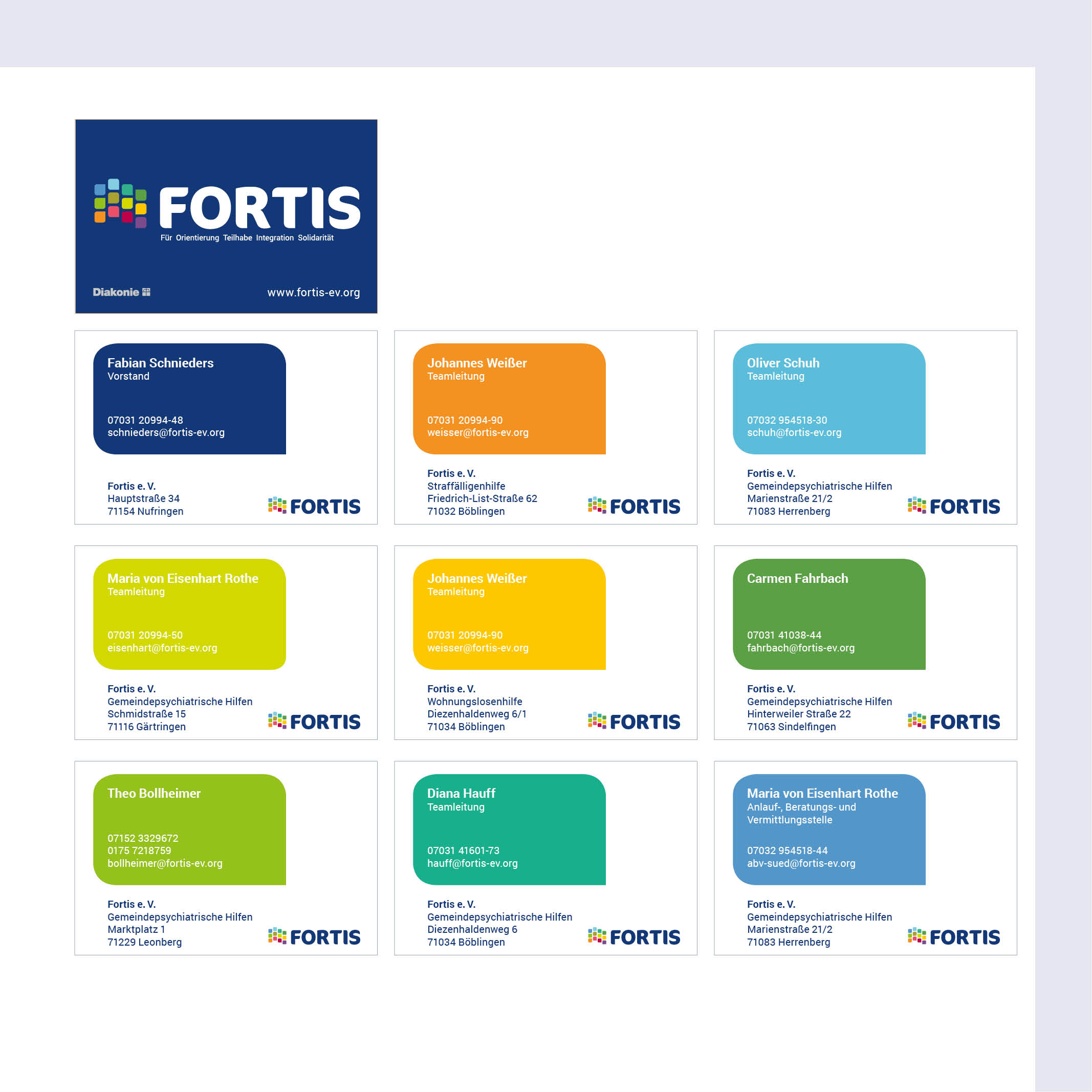 Om Webseite Verbindet Vorlage 1024x1024px 0512201915 Fortis Visitenkarten in vielen bunten Farben